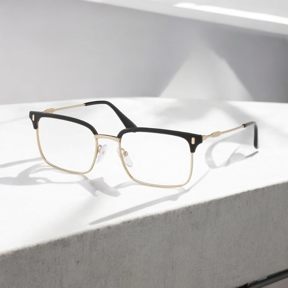 Prada Glasses VPR 55 VV  BLACK/ GOLD - Picture 1 of 11